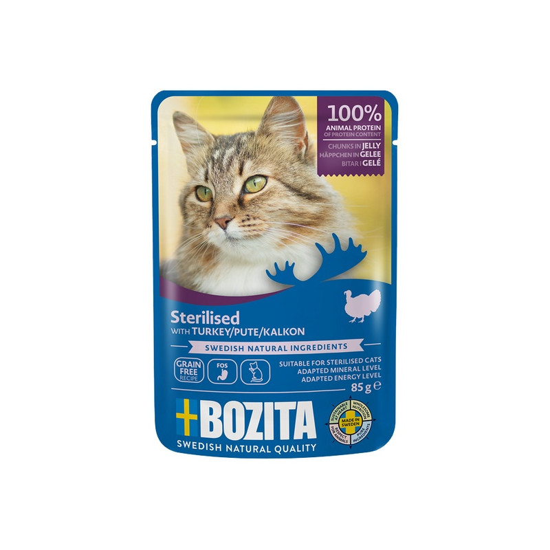 Bozita Cat Sterilised Indyk w galaretce saszetka 85g - All4Animals