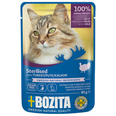 Bozita Cat Sterilised Indyk w galaretce saszetka 85g - All4Animals