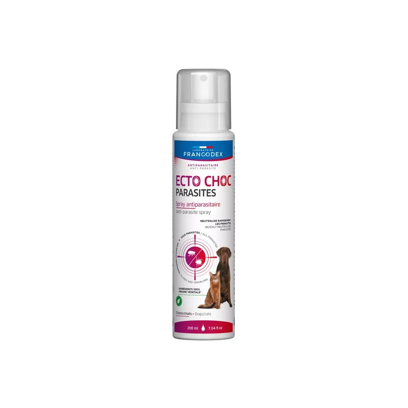 Francodex Ecto Choc Parasites Spray przeciwpasożytniczy dla psów i kotów 200ml - All4Animals