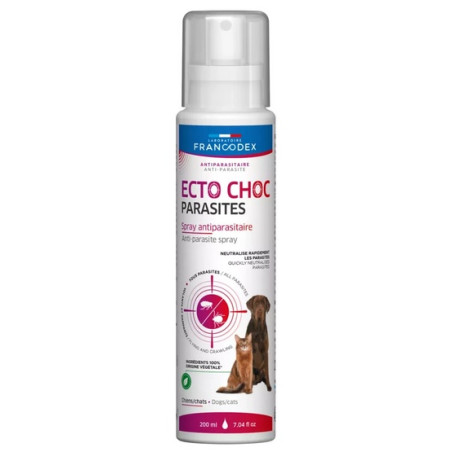 Francodex Ecto Choc Parasites Spray przeciwpasożytniczy dla psów i kotów 200ml - All4Animals