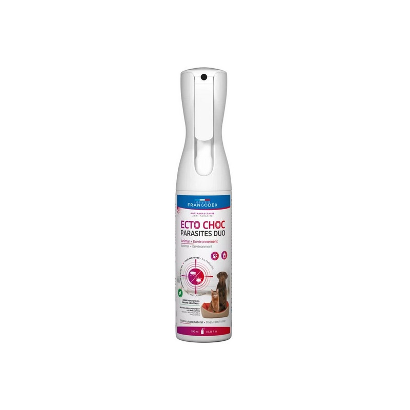 Francodex Ecto Choc Parasites Duo Mgiełka przeciwpasożytnicza dla psów i kotów 290ml - All4Animals