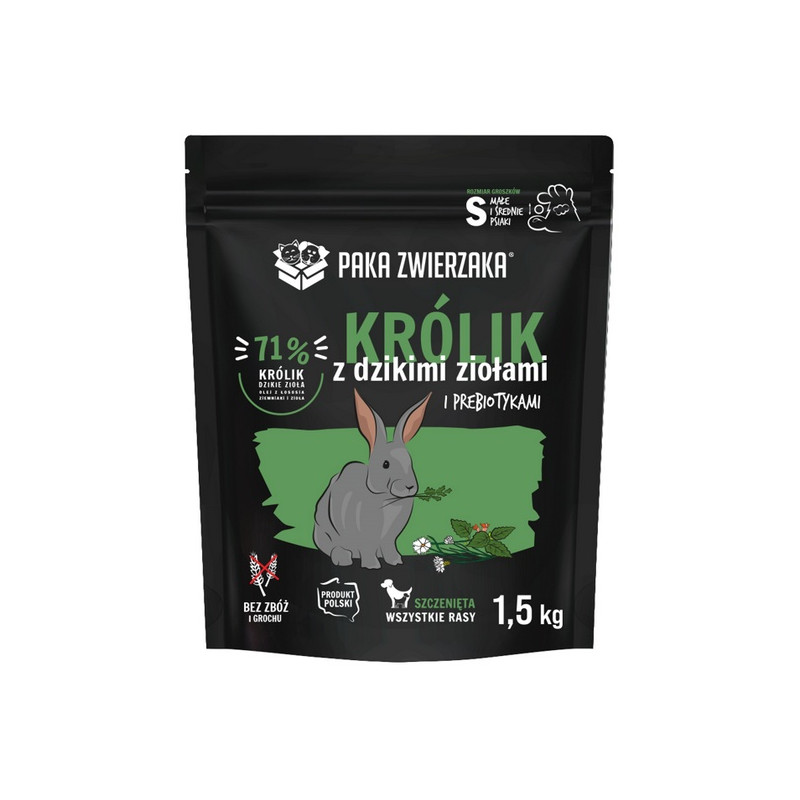 Paka Zwierzaka Seventh Heaven Królik z dzikimi ziołami Puppy S 1,5kg - All4Animals
