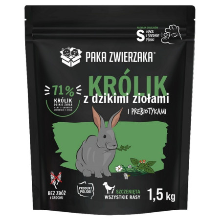 Paka Zwierzaka Seventh Heaven Królik z dzikimi ziołami Puppy S 1,5kg - All4Animals