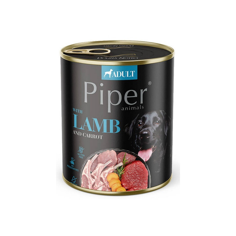 Piper Pies Jagnięcina, marchew puszka 800g - All4Animals