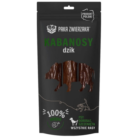 Paka Zwierzaka Kabanosy Dzik 3szt 80g - All4Animals