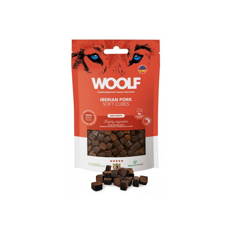 Woolf Soft Cubes Iberian Pork 100g - All4Animals