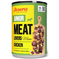 Josera Meat Lovers Menu Junior Kurczak puszka 400g - All4Animals