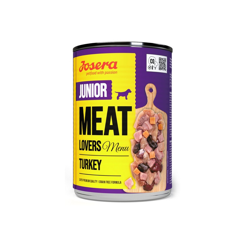 Josera Meat Lovers Menu Junior Indyk puszka 400g - All4Animals