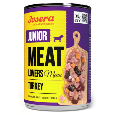 Josera Meat Lovers Menu Junior Indyk puszka 400g - All4Animals