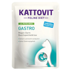 Kattovit Feline Diet Gastro indyk i ryż saszetka 85g - All4Animals