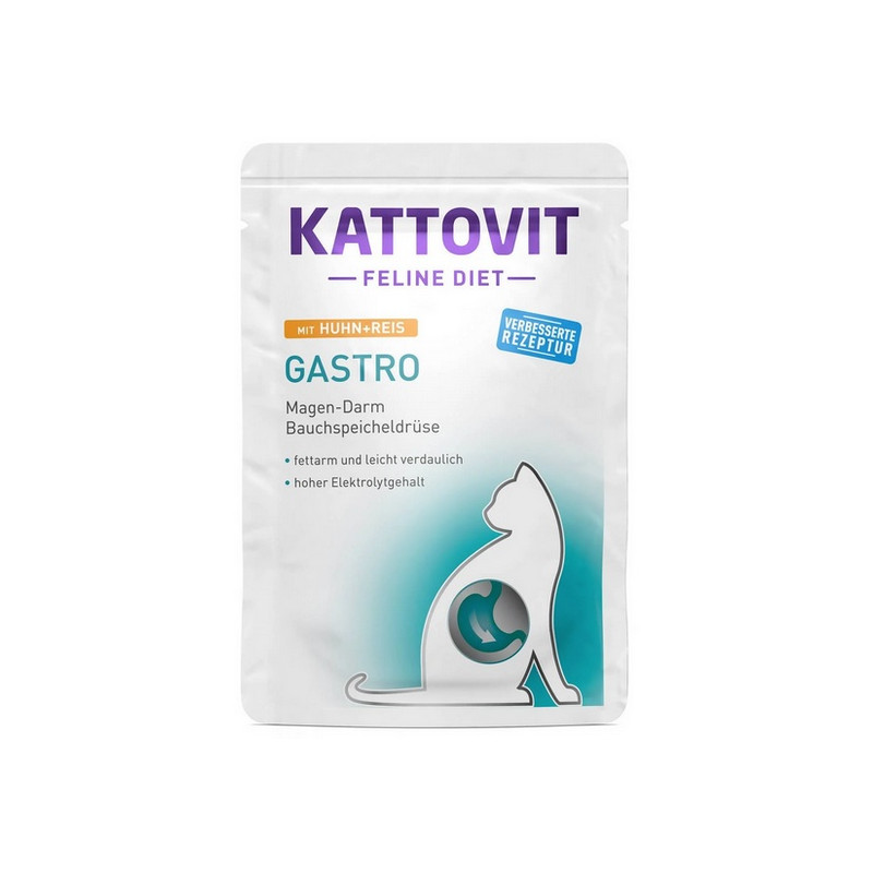 Kattovit Feline Diet Gastro kurczak i ryż saszetka 85g - All4Animals