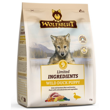 Wolfsblut Dog Limited Ingredients Wild Duck Puppy - kaczka i bataty 1kg - All4Animals