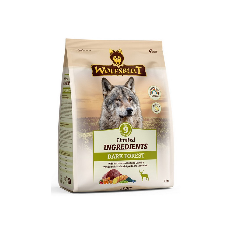 Wolfsblut Dog Limited Ingredients Dark Forest - dziczyzna i bataty 1kg - All4Animals