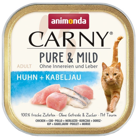 Animonda Carny Pure & Mild Kurczak + Dorsz tacka 100g - All4Animals