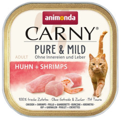 Animonda Carny Pure & Mild Kurczak + Krewetka tacka 100g - All4Animals