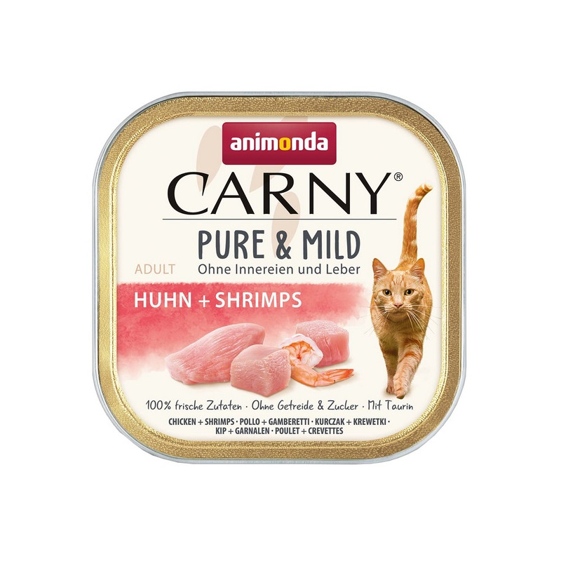 Animonda Carny Pure & Mild Kurczak + Krewetka tacka 100g - All4Animals