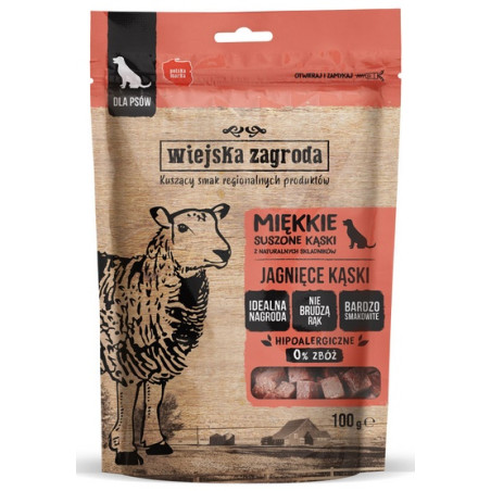 Wiejska Zagroda Przysmak Kąski - jagnięcina 100g - All4Animals