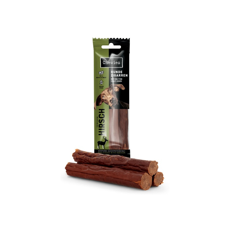 Chewies Hundezigarren Hirsch - jeleń 75g - All4Animals