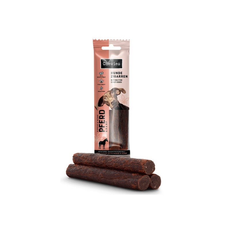 Chewies Hundezigarren Pferd & Hanf - konina & konopie 75g - All4Animals