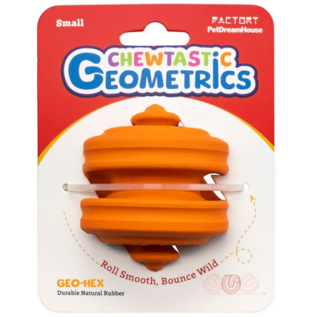 PetDreamHouse Zabawka gumowa Geo-Hex pomarańczowa - All4Animals