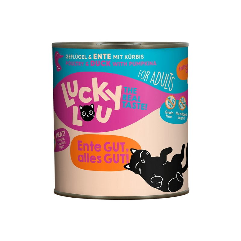 Lucky Lou Lifestage Adult Drób i kaczka puszka 800g - All4Animals