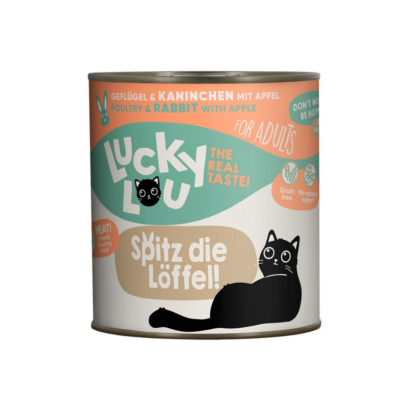 Lucky Lou Lifestage Adult Drób i królik puszka 800g - All4Animals