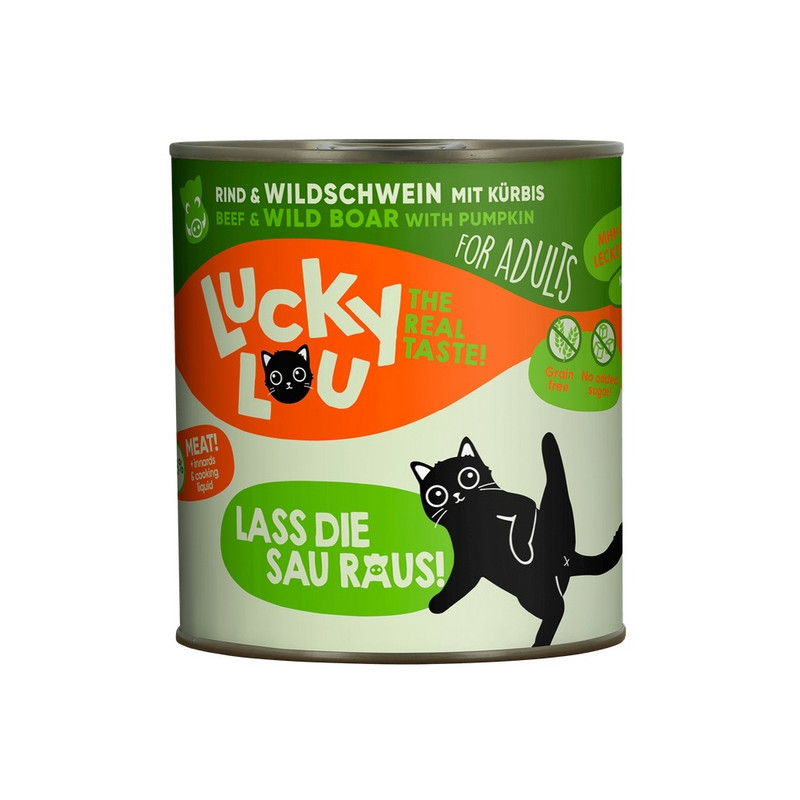 Lucky Lou Lifestage Adult Wołowina i dzik puszka 800g - All4Animals