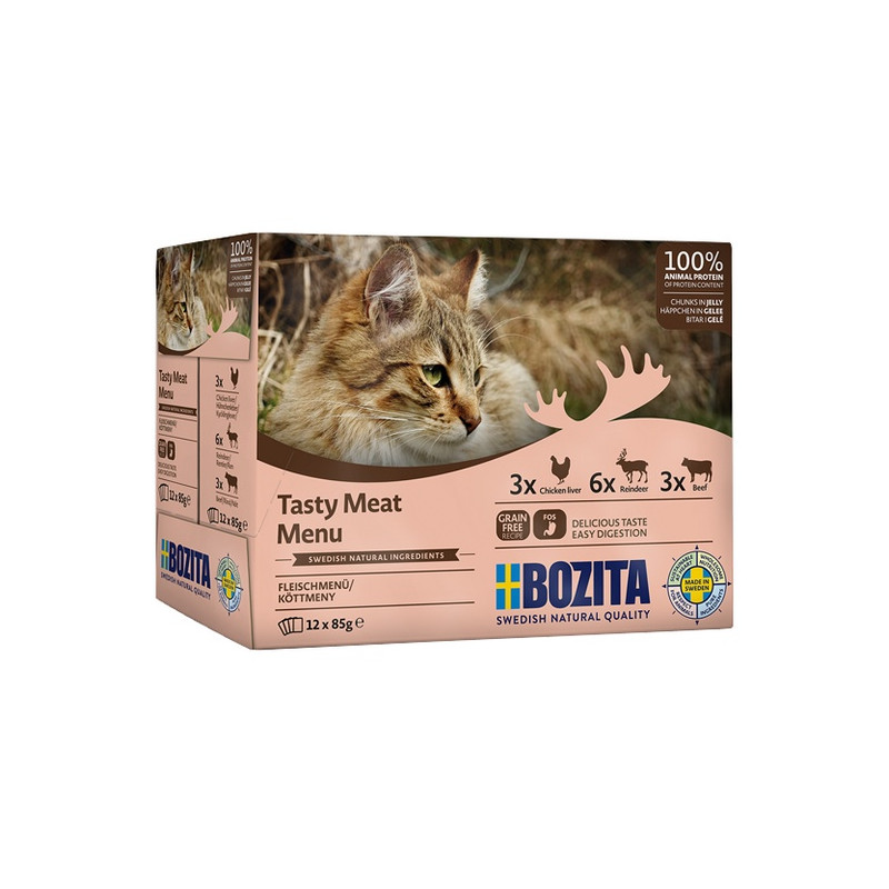 Bozita Cat Multibox z mięsem w galaretce saszetki 12x85g - All4Animals