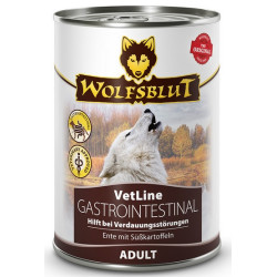 Wolfsblut Dog VetLine Gastrointestinal - kaczka i bataty puszka 395g - All4Animals