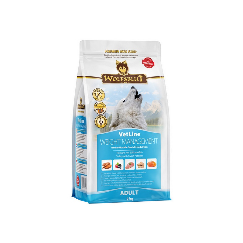 Wolfsblut Dog VetLine Weight Management - indyk i bataty 2kg - All4Animals