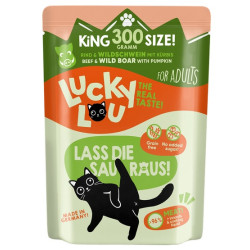Lucky Lou Lifestage Adult Wołowina i dzik saszetka 300g - All4Animals