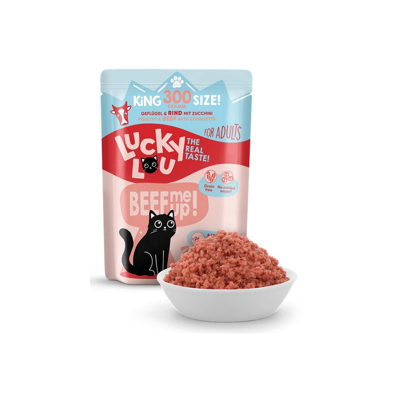 Lucky Lou Lifestage Adult Drób i wołowina saszetka 300g - All4Animals