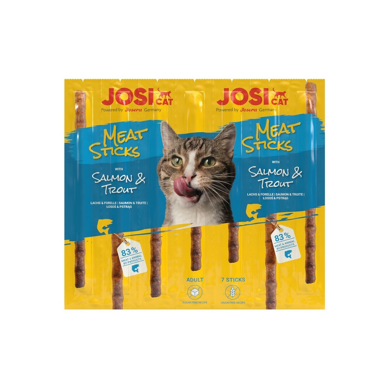 Josera JosiCat Meat Sticks Salmon & Trout 35g - All4Animals Josera JosiCat Meat Sticks Salmon & Trout 35g - All4Animals