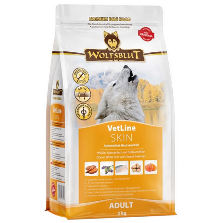 Wolfsblut Dog VetLine Skin - biała ryba oceaniczna i bataty 2kg - All4Animals