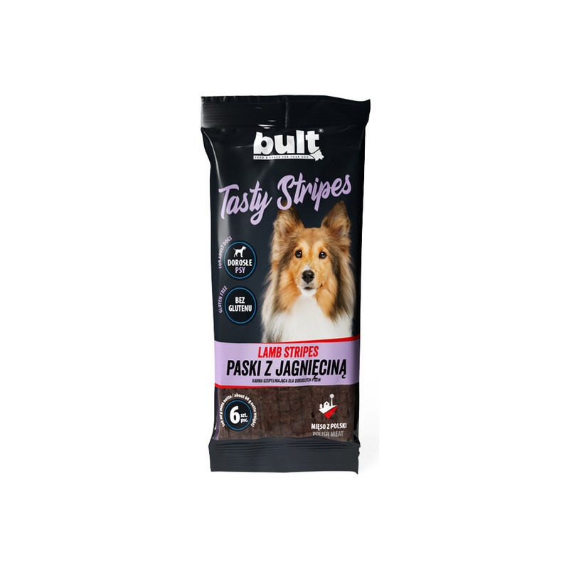 Bult Tasty Stripes Paski jagnięce 6szt - All4Animals