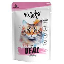 TUF TUF Mielonka z cielęciną dla kota saszetka 300g - All4Animals