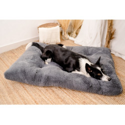MIMIKO Pets Legowisko Shaggy prostokątne XXL 115x75cm grafitowe - All4Animals