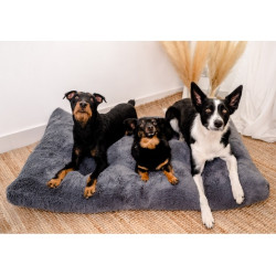 MIMIKO Pets Legowisko Shaggy prostokątne XXL 115x75cm grafitowe - All4Animals