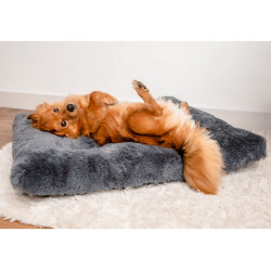MIMIKO Pets Legowisko Shaggy prostokątne XL 85x65cm grafitowe - All4Animals