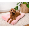 MIMIKO Pets Legowisko Shaggy prostokątne XL 85x65cm różowe - All4Animals