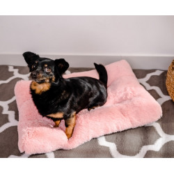 MIMIKO Pets Legowisko Shaggy prostokątne XL 85x65cm różowe - All4Animals