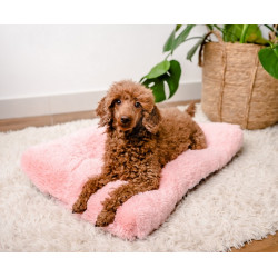 MIMIKO Pets Legowisko Shaggy prostokątne L 65x45cm różowe - All4Animals