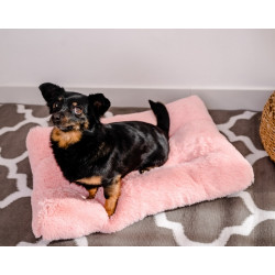 MIMIKO Pets Legowisko Shaggy prostokątne L 65x45cm różowe - All4Animals