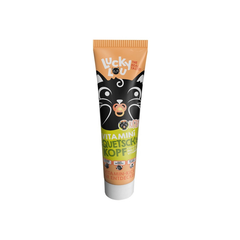 Lucky Lou Quetschkopfe Kitten Witaminy pasta odkłaczająca 100g - All4Animals