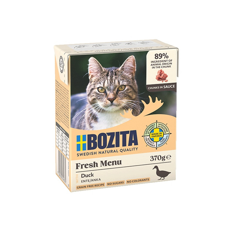 Bozita z Kaczką kawałki w sosie kartonik 370g - All4Animals