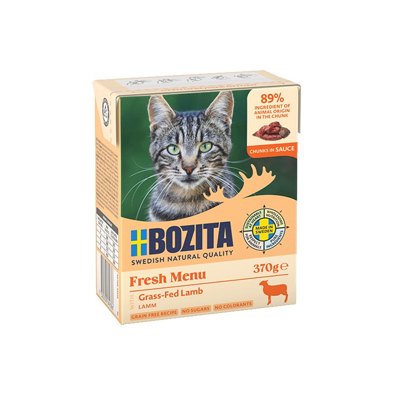 Bozita z Jagnięciną kawałki w sosie kartonik 370g - All4Animals