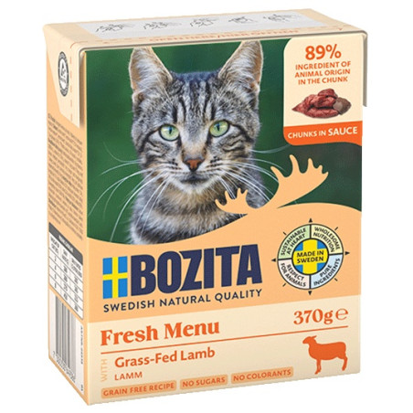 Bozita z Jagnięciną kawałki w sosie kartonik 370g - All4Animals