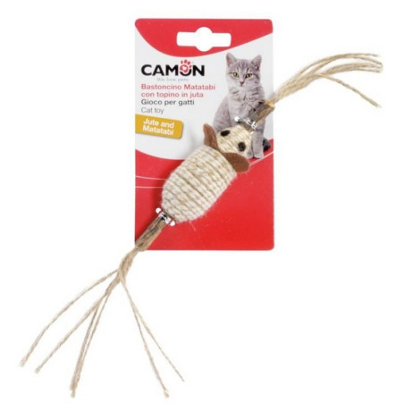 Camon Cat Toy Matatabi Kij z myszą jutową - All4Animals