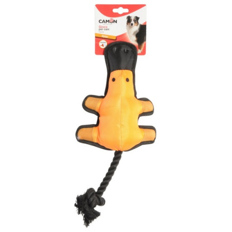 Camon Dog Toy Nylonowy dziobak z piszczałką i liną - All4Animals