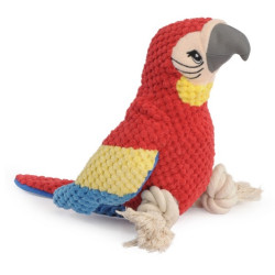 Camon Dog Toy Pluszowa papuga ze sznurem i piszczałką - All4Animals